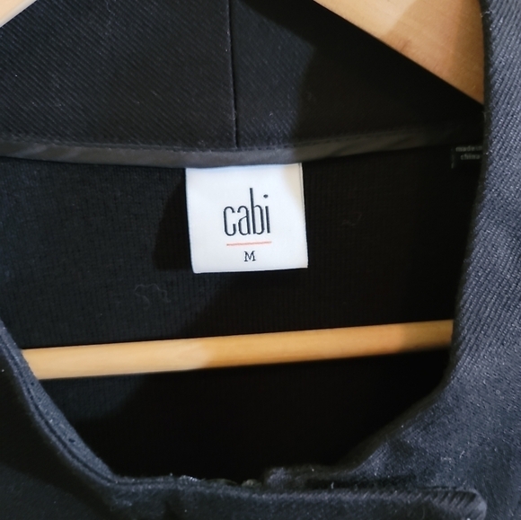 Cabi Tailor Ponte Knit Coat Jacke5 Medium Long Line Black Minimalist Staple - Picture 7 of 11